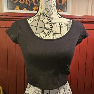 🔥Swell Black Cropped Tee size small